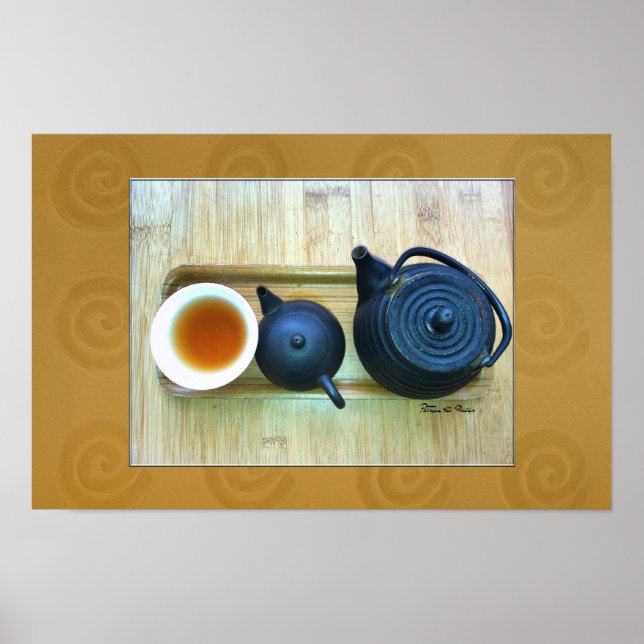 Affiche Tea Setting Still Life Photograph Overhead View (Devant)