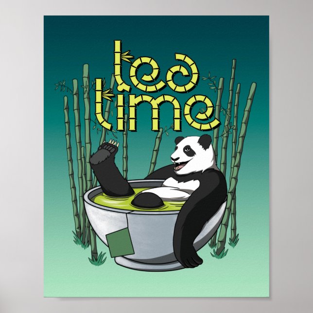 Affiche Tea Time Panda (Devant)