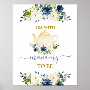 Affiche Tea With Mommy To Be Showboy sign
