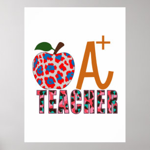 Affiche Teacher Art Apple A Plus Teacher