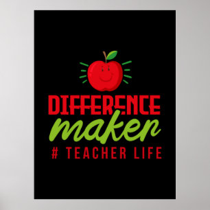 Affiche Teacher Art Difference Maker Teacher Life