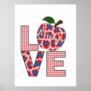Affiche Teacher Art Love Teaching