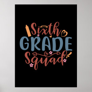 Affiche Teacher Art Sixth Grade Squad