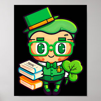 Affiche Teacher Leprechaun St Patricks Day Teacher T Shirt