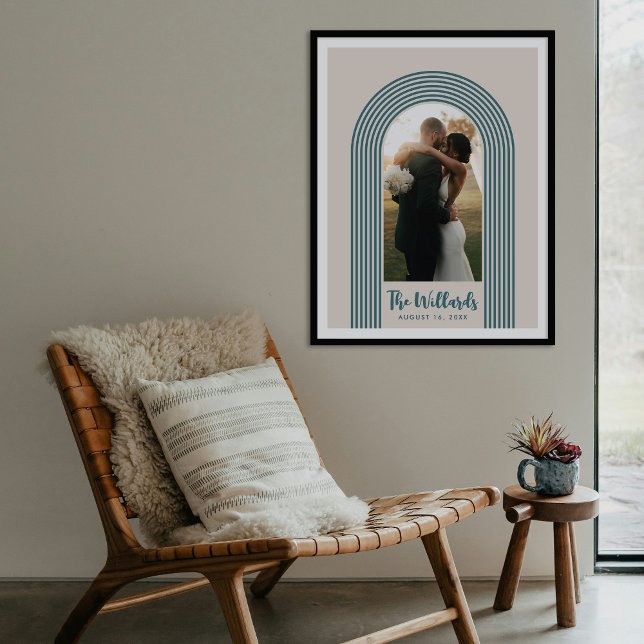 Affiche Teal Lombard Lines Arch Custom Photo Art Print (Créateur téléchargé)