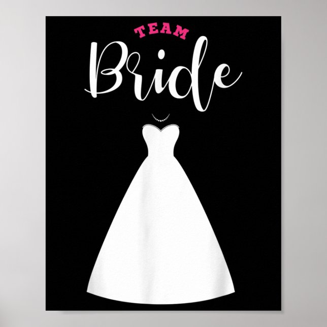 Affiche Team Bride Team Groom Bachelor Party Mariage (Devant)