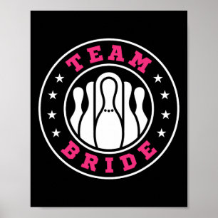 Affiche Team Bride Team Groom Bowling Bachelor Party Weddi