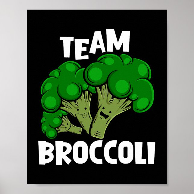 Affiche Team Broccoli Vegetarian Vegetarian Vegetarian Lov (Devant)
