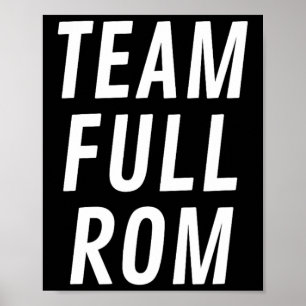 Affiche Team Full Rom Fitness Bodybuilding Gym Team Full R