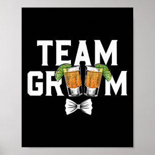 Affiche Team Groom Party Bachelor Shots Bride Mariage
