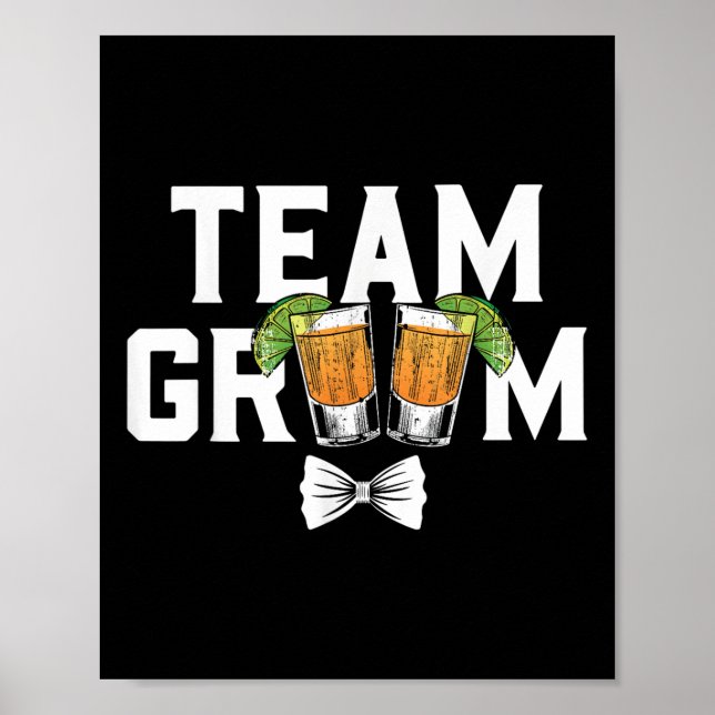 Affiche Team Groom Party Bachelor Shots Bride Mariage (Devant)