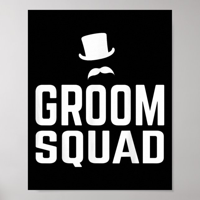Affiche Team Groom Squad Mariage Bachelor Party Cadeau Mar (Devant)
