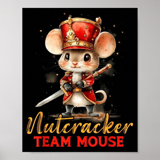 Affiche Team Mouse Nutcracker Christmas Dance Pajamas Kids (Devant)