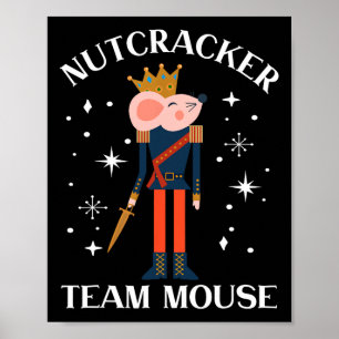 Affiche Team Mouse Nutcracker Noël Danse Amusante Soldat