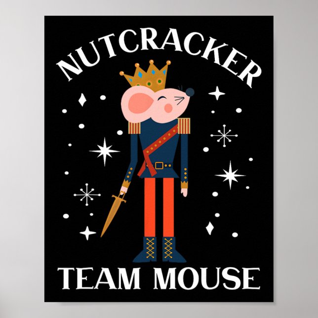 Affiche Team Mouse Nutcracker Noël Danse Amusante Soldat (Devant)