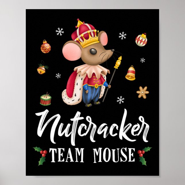 Affiche Team Mouse Nutcracker Noël Danse Amusante Soldat (Devant)