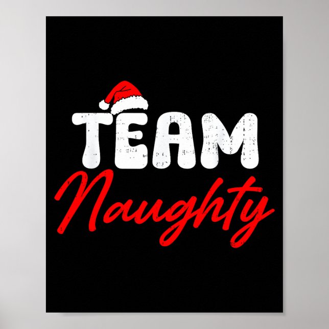 Affiche Team Naughty Funny Christmas Couple Matching Team  (Devant)