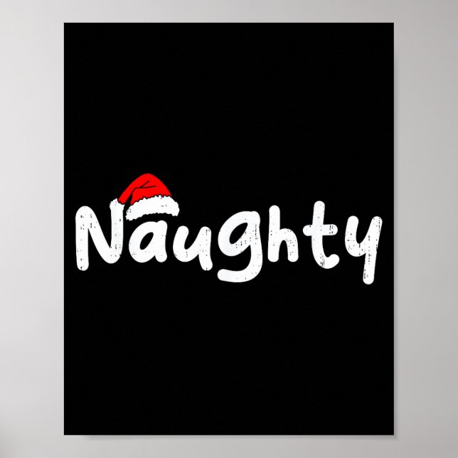 Affiche Team Naughty Funny Christmas Couple Matching Team  (Devant)
