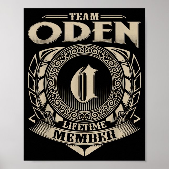 Affiche Team Oden Lifetime Member Funny Oden Family Name V (Devant)