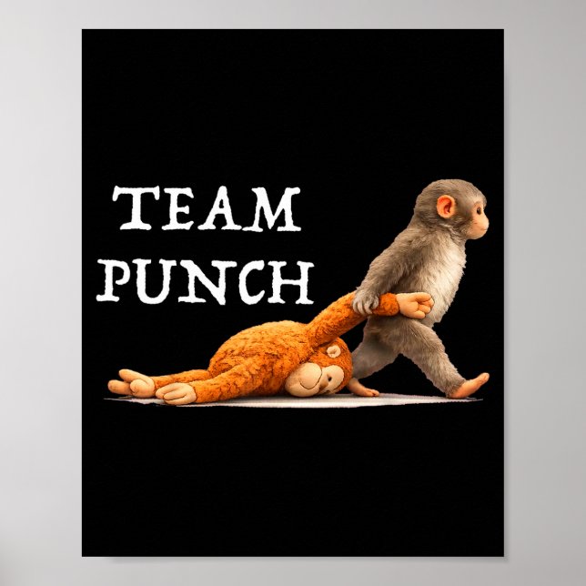 Affiche Team punch bébé singe Team punch bébé singe  (Devant)