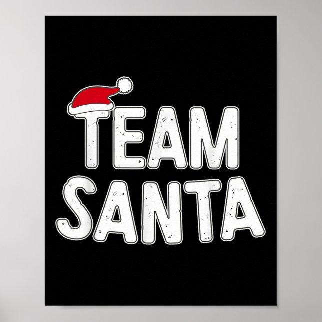 Affiche Team Santa Shirt Adult Kids Christmas Santa Squad  (Devant)