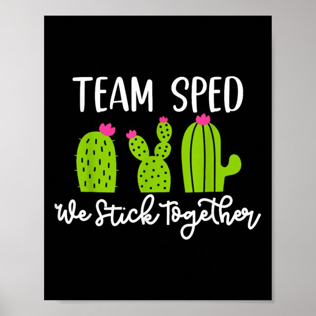 Affiche Team Sped We Stick Together Teacher Teaching Men W (Devant)