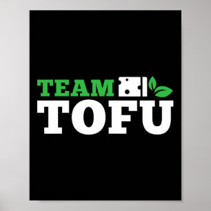 Affiche Team Tofu Workout Vegan Bodybuilding Fitness Plant