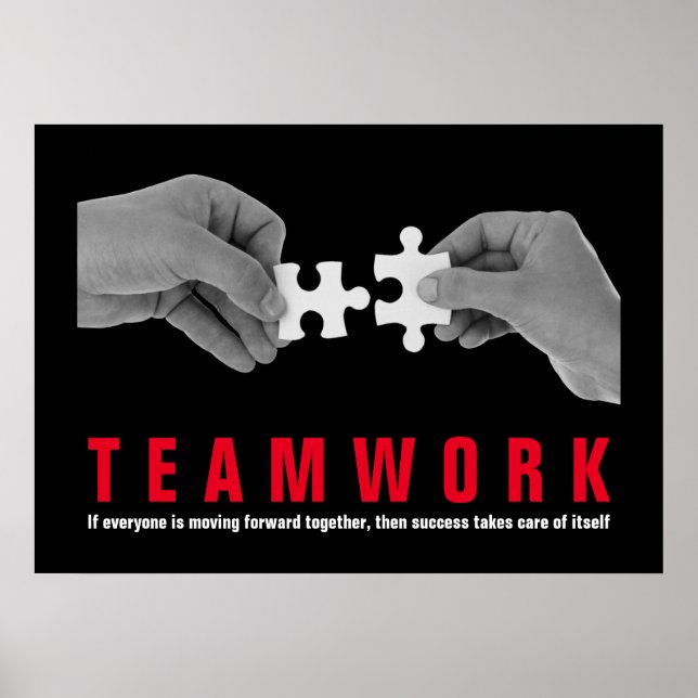 Affiche Teamwork Inspirational Quote Motivational (Devant)