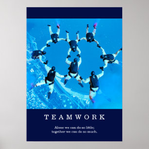 Affiche Teamwork Motivational Inspirational Quote