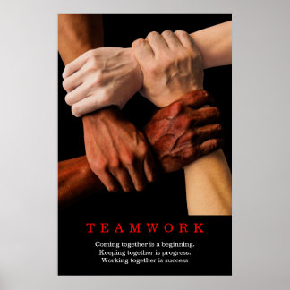 Affiche Teamwork Motivational Inspirational Quote