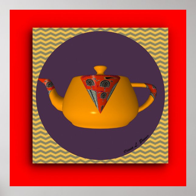 Affiche Teapot Art Cuisine Restaurant Café Tea Time (Devant)