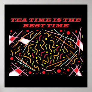 Affiche Teatime est le meilleur temps art design peintures