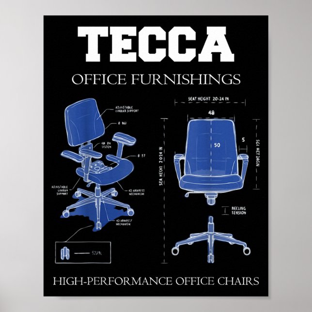 Affiche Tecca Office Furnishings - High Performance Chairs (Devant)
