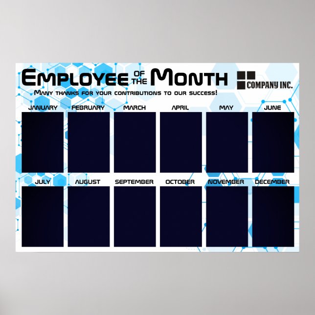 Affiche tech employee of the month display for 4x6 photos (Devant)