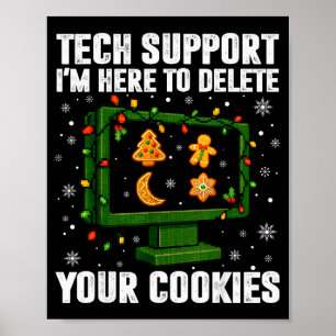 Affiche Tech Support Supprimez Vos Cookies Hommes Noël Aff