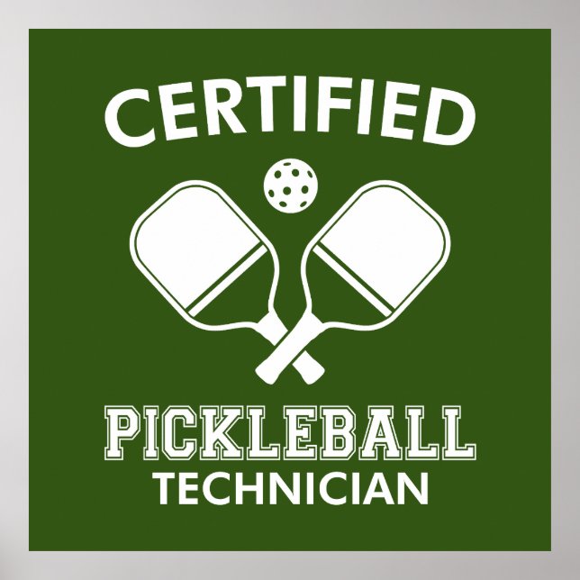 Affiche Technicien certifié en Pickleball (Devant)