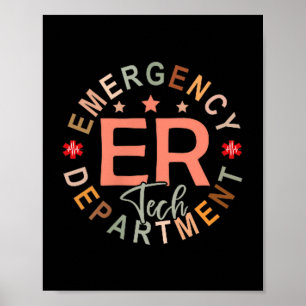 Affiche Technicien de département d'urgence drôle Technici