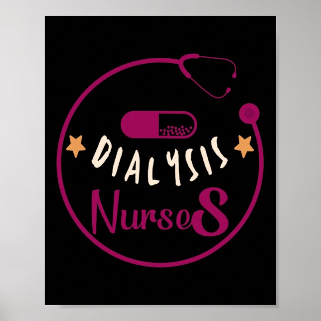 Affiche Technicien de dialyse pour hommes femmes infirmièr (Devant)