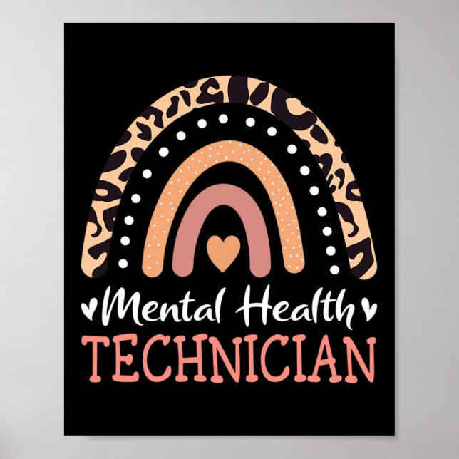 Affiche Technicien de santé Léopard Arc-en-ciel  (Devant)