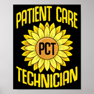 Affiche Technicien de soins aux patients Pct drôle design