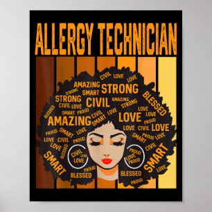 Affiche Technicien en allergie Puissant Mois de l'histoire