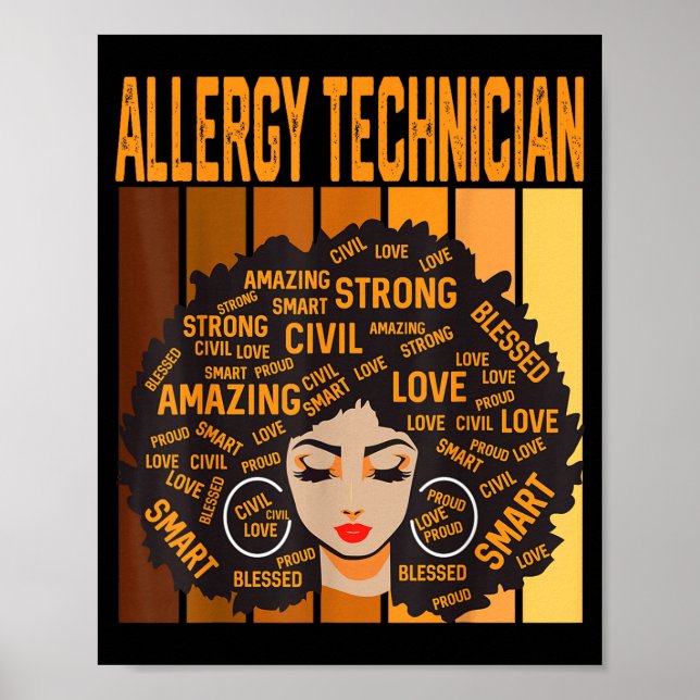 Affiche Technicien en allergie Puissant Mois de l'histoire (Devant)