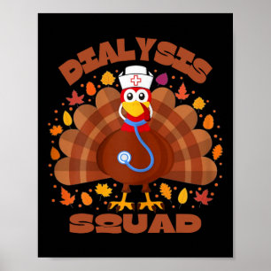 Affiche Technicien en dialyse Néphrologie Thnksgiving Dial