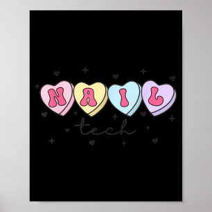 Affiche Technicien en onglerie Saint-Valentin Cœur Manucur