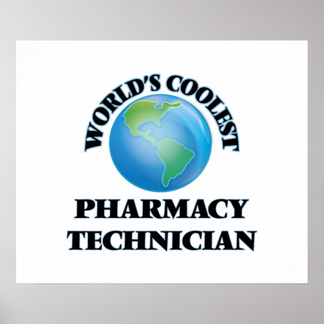 Affiche Technicien en pharmacie le plus cool au monde (Devant)