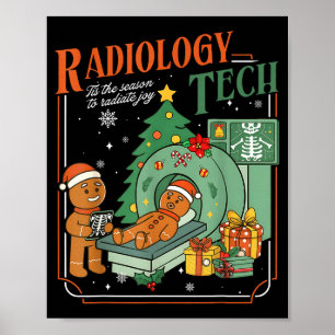 Affiche Technicien en radiologie de Noël Drôle d'homme en