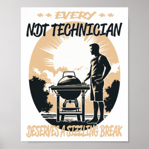 Affiche Technicien Ndt Funny Barbecue Chef Ou Grill Amusan