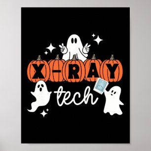 Affiche Technicien technique Halloween Squad Xray Citrouil