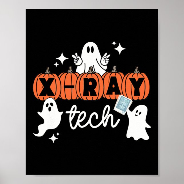 Affiche Technicien technique Halloween Squad Xray Citrouil (Devant)