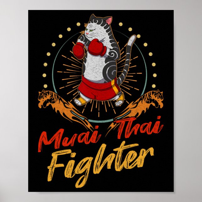Affiche Technique de combat Muay Thai Thaïlande Poing Anne (Devant)